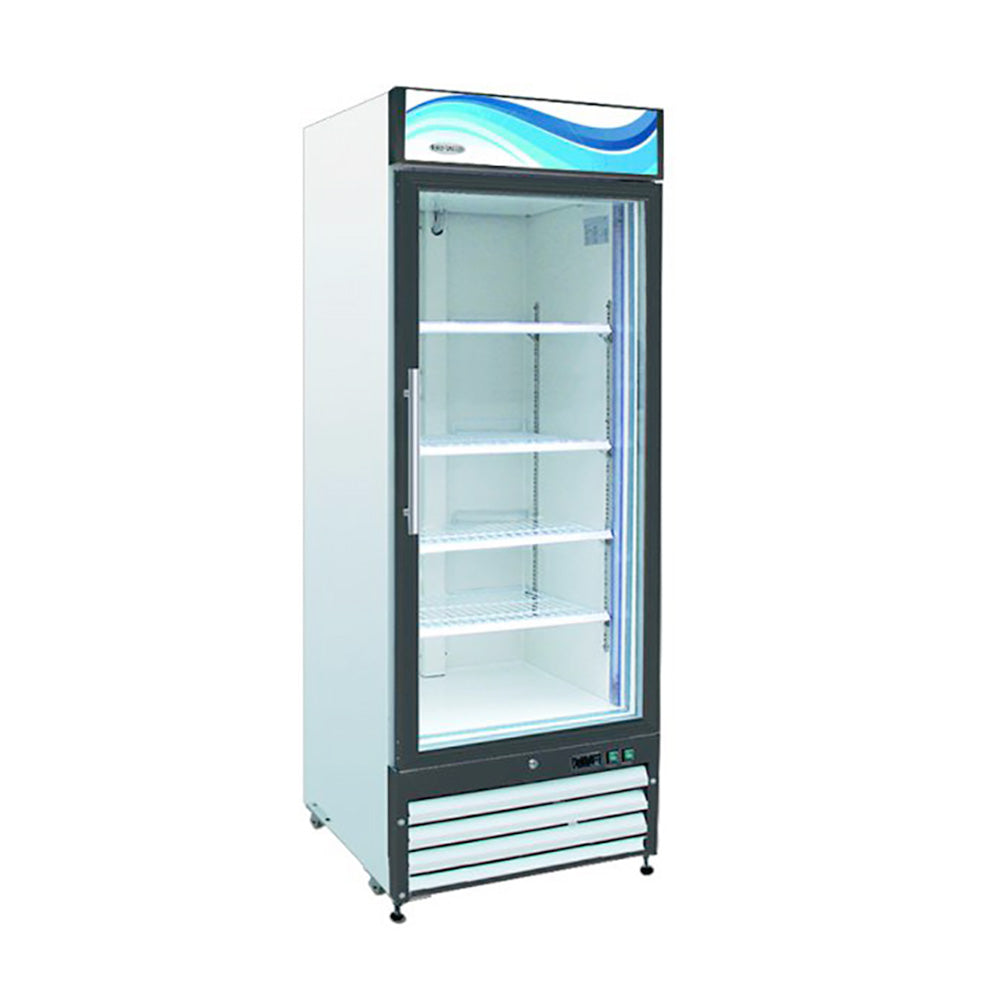 ServWare GR16HC Single Glass Door ReachIn Refrigerator Merchandiser