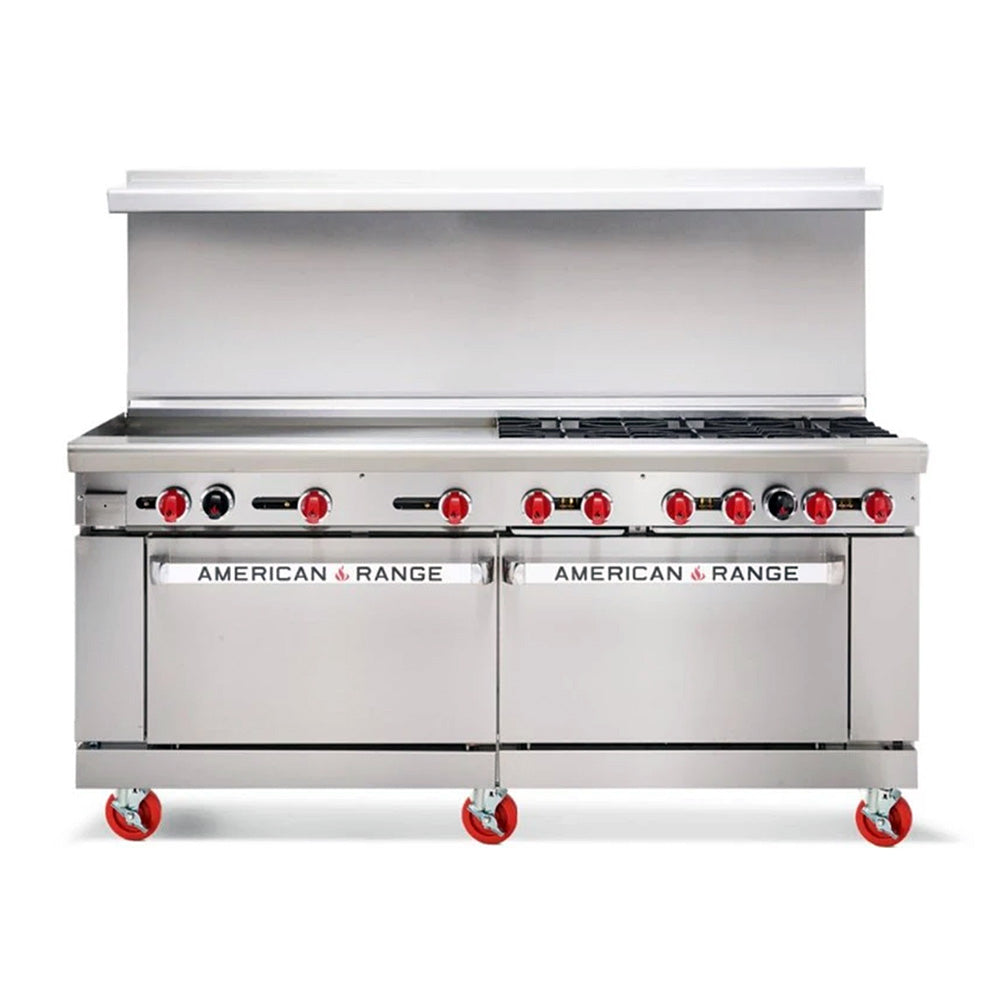 Serv-Ware SGR-2B-24G 36 2-Burner Gas Range w/ 24 Griddle – Pizza Solutions