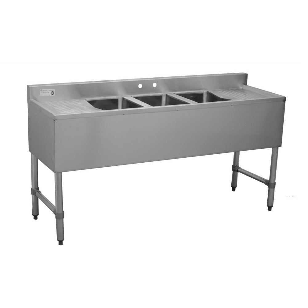 ServWare BAR3B72LRCWP 72" Underbar Sink Pizza Solutions