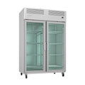 Infrico IRR‐AGN600CR Two Section Glass Door Slimline Reach In Refrigerator