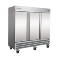 Serv-Ware RF3-HC Stainless Steel Three Door Reach-In Freezer