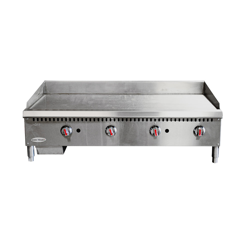 48W HEAVY DUTY COMMERCIAL NATURAL GAS 4 BURNERS GRIDDLE/FLAT TOP